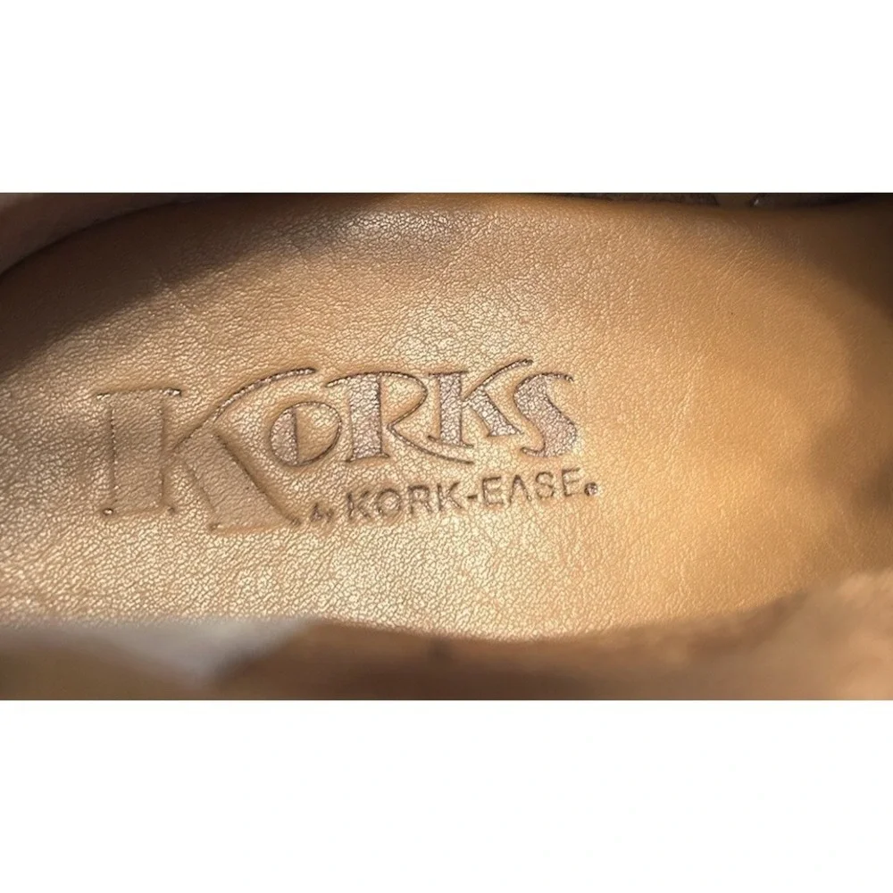 Korks By Kork Ease Black Leather Ankle Boot Side Zip‎ Chunky Heel Women's 9.5 M